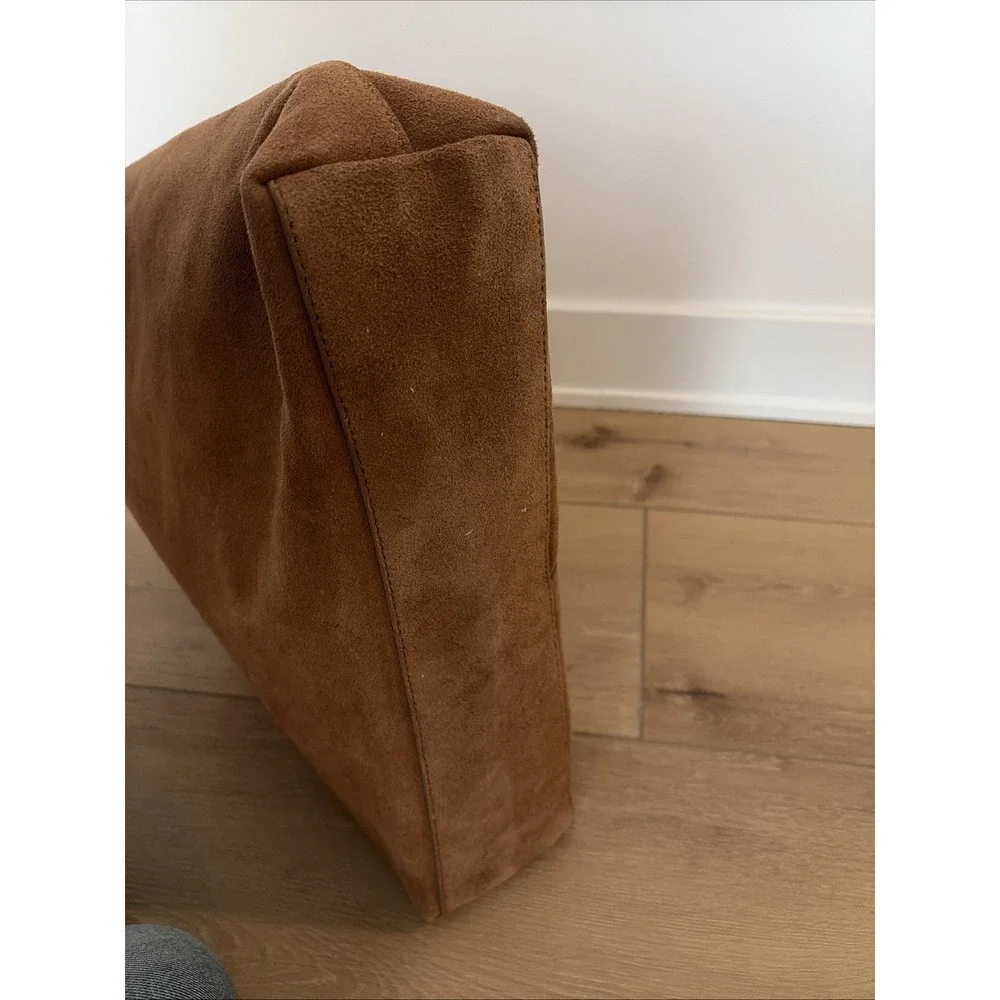Margot New York Suede Leather Bucket Shoulder‎ Tote Bag - Cognac Brown NWT